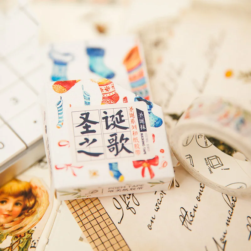 1PC 15mm*7m Cute Christmas Washi Tape Kawaii Masking Tape Decorative Adhesive Tape For Kids DIY Scrapbooking Diary Photos Albums
1PC 15mm*7m Cute Christmas Washi Tape Kawaii Masking Tape Decorative Adhesive Tape For Kids DIY Scrapbooking Diary Photos Albums