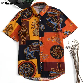 INCERUN 2020 Hawaiian Men Short Sleeve Slim Fit Floral Print Shirts Holiday Streetwear Tee Casual Mens Blouse Camisas Masculina
INCERUN 2020 Hawaiian Men Short Sleeve Slim Fit Floral Print Shirts Holiday Streetwear Tee Casual Mens Blouse Camisas Masculina