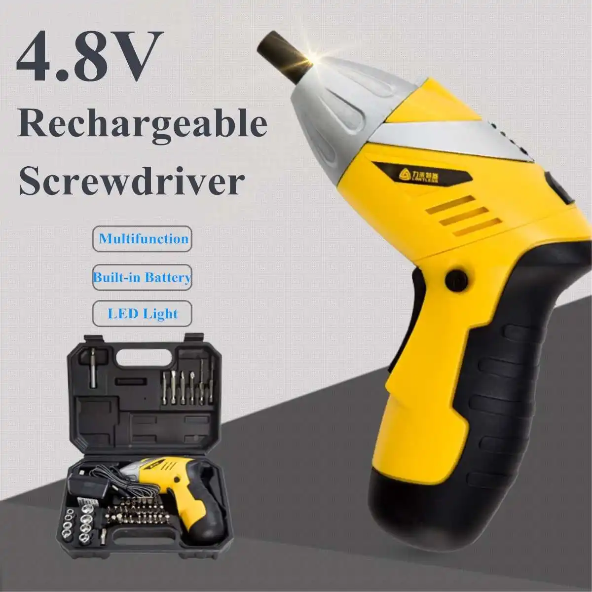 4.8V Rechargeable Electric Screwdriver Cordless Drill Driver Kit Two-way Power Hand Tool 120x180mm 800MAH Ni-Cd batteries
4.8V Rechargeable Electric Screwdriver Cordless Drill Driver Kit Two-way Power Hand Tool 120x180mm 800MAH Ni-Cd batteries