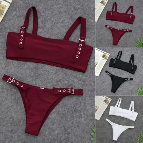 Adjustable Women Brazilian Bikini Set Push-Up Padded Swimwear Bandage Bandeau Swimsuit Solid Bathing Suit Low Waist Beachwear
Adjustable Women Brazilian Bikini Set Push-Up Padded Swimwear Bandage Bandeau Swimsuit Solid Bathing Suit Low Waist Beachwear