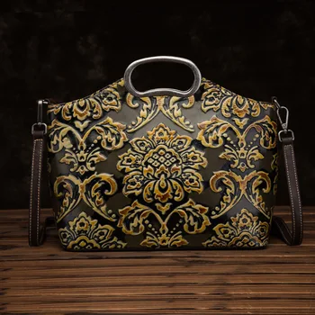 Genuine Leather Women Top Handle Bag Handbag National Style Tote Embossed High Quality Natural Skin Shoulder Cross Body Bags
Genuine Leather Women Top Handle Bag Handbag National Style Tote Embossed High Quality Natural Skin Shoulder Cross Body Bags
