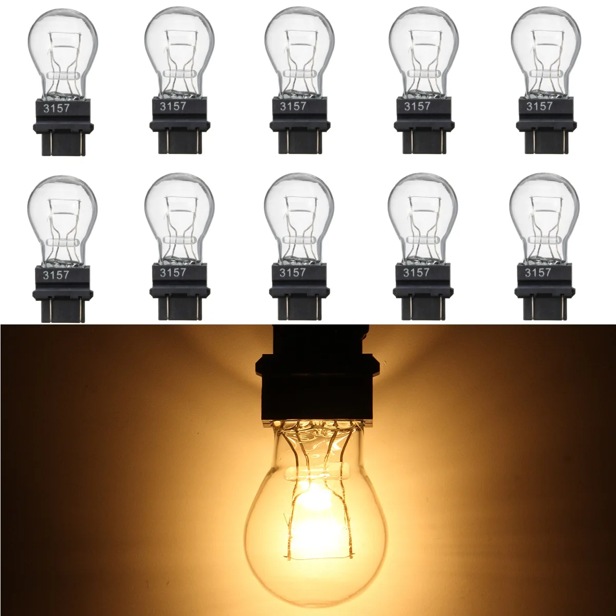 10Pcs 3157 Light Bulbs Tail Brake Backup Reverse Lamp Bulb Turn Signal Lights for RV Car Truck Motorcycle
10Pcs 3157 Light Bulbs Tail Brake Backup Reverse Lamp Bulb Turn Signal Lights for RV Car Truck Motorcycle