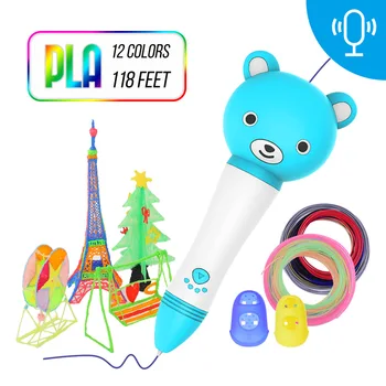 Cute 3D Pen with PLA Filament Refills Voice Prompts 3D Printing Drawing Pen Extruding Speed Control Perfect Gift for Kids DIY
Cute 3D Pen with PLA Filament Refills Voice Prompts 3D Printing Drawing Pen Extruding Speed Control Perfect Gift for Kids DIY
