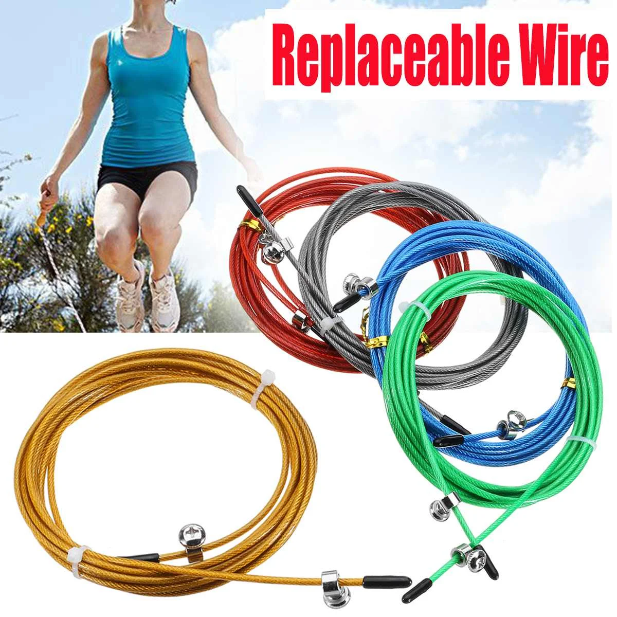 Spare Rope Crossfit Replaceable Wire Cable for Speed Jump Ropes Skipping Rope MMA Boxing Fitness Skip Workout Training
Spare Rope Crossfit Replaceable Wire Cable for Speed Jump Ropes Skipping Rope MMA Boxing Fitness Skip Workout Training