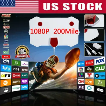 200 Mile Range Antenna Booster Active Indoor Aerial HD Flat Design TV Digital HD Skywire 4K Antena Digital Indoor HDTV 1080p
200 Mile Range Antenna Booster Active Indoor Aerial HD Flat Design TV Digital HD Skywire 4K Antena Digital Indoor HDTV 1080p