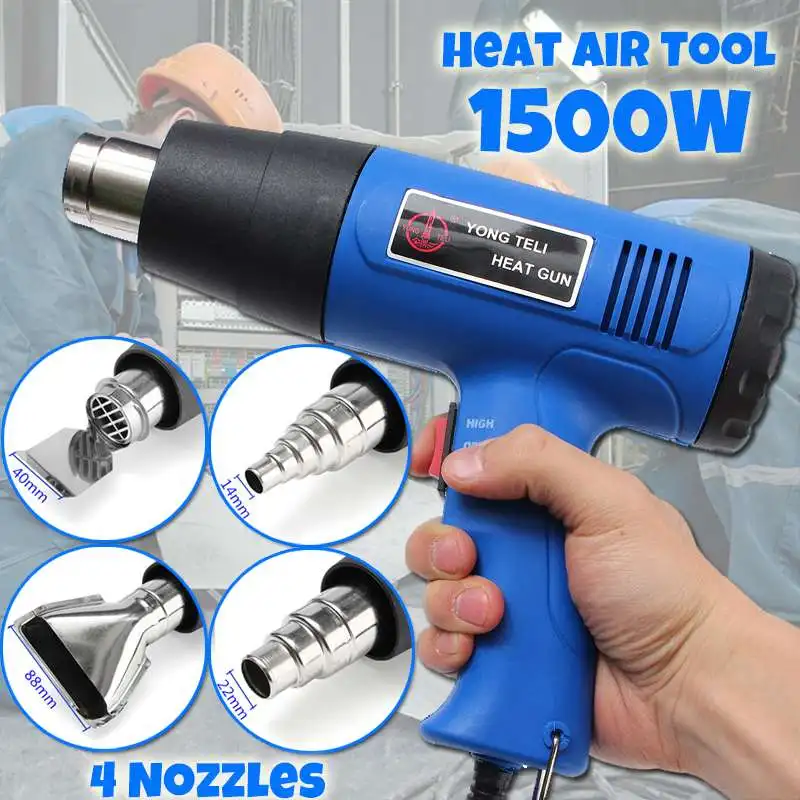 1500W 300/500 Degrees AU Plug 220V Industrial Soldering Stations Electric Hot Air Guns Thermoregulator Heat Guns With 4 Nozzles
1500W 300/500 Degrees AU Plug 220V Industrial Soldering Stations Electric Hot Air Guns Thermoregulator Heat Guns With 4 Nozzles