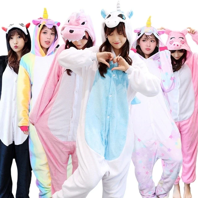 Kigurumi Winter Adult Women Hooded Unicorn Onesie Cartoon Animal Stitch Panda Licorne Unicornio Pikachu Totoro Pajamas For Women
Kigurumi Winter Adult Women Hooded Unicorn Onesie Cartoon Animal Stitch Panda Licorne Unicornio Pikachu Totoro Pajamas For Women