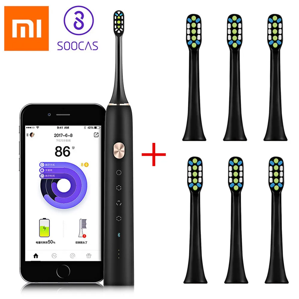 SOOCARE X3 Electric Toothbrush Set with 6 Brush Head APP Control Waterproof Fast Charging SOOCAS Tooth Brush
SOOCARE X3 Electric Toothbrush Set with 6 Brush Head APP Control Waterproof Fast Charging SOOCAS Tooth Brush