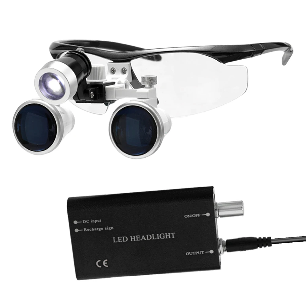 Wearable Magnifier Portable 3.5X Surgical Medical Binocular Loupes Optical Glass Headset Magnifying Glasses with LED Headlight
Wearable Magnifier Portable 3.5X Surgical Medical Binocular Loupes Optical Glass Headset Magnifying Glasses with LED Headlight