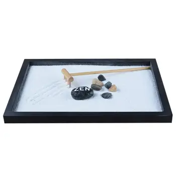 AFBC Japanese Karesansui Mini Zen Table Garden with Rattle Pebbles and Sand Decoration Home Office - 21.5 x 17 x 2.6 cm
AFBC Japanese Karesansui Mini Zen Table Garden with Rattle Pebbles and Sand Decoration Home Office - 21.5 x 17 x 2.6 cm
