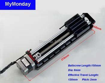 T8*2 Ballscrew 120mm Effective Travel Length Linear Guide Motion Moudle Sliding Table CNC+42 Nema 17 Stepper Motor 3D Printer
T8*2 Ballscrew 120mm Effective Travel Length Linear Guide Motion Moudle Sliding Table CNC+42 Nema 17 Stepper Motor 3D Printer