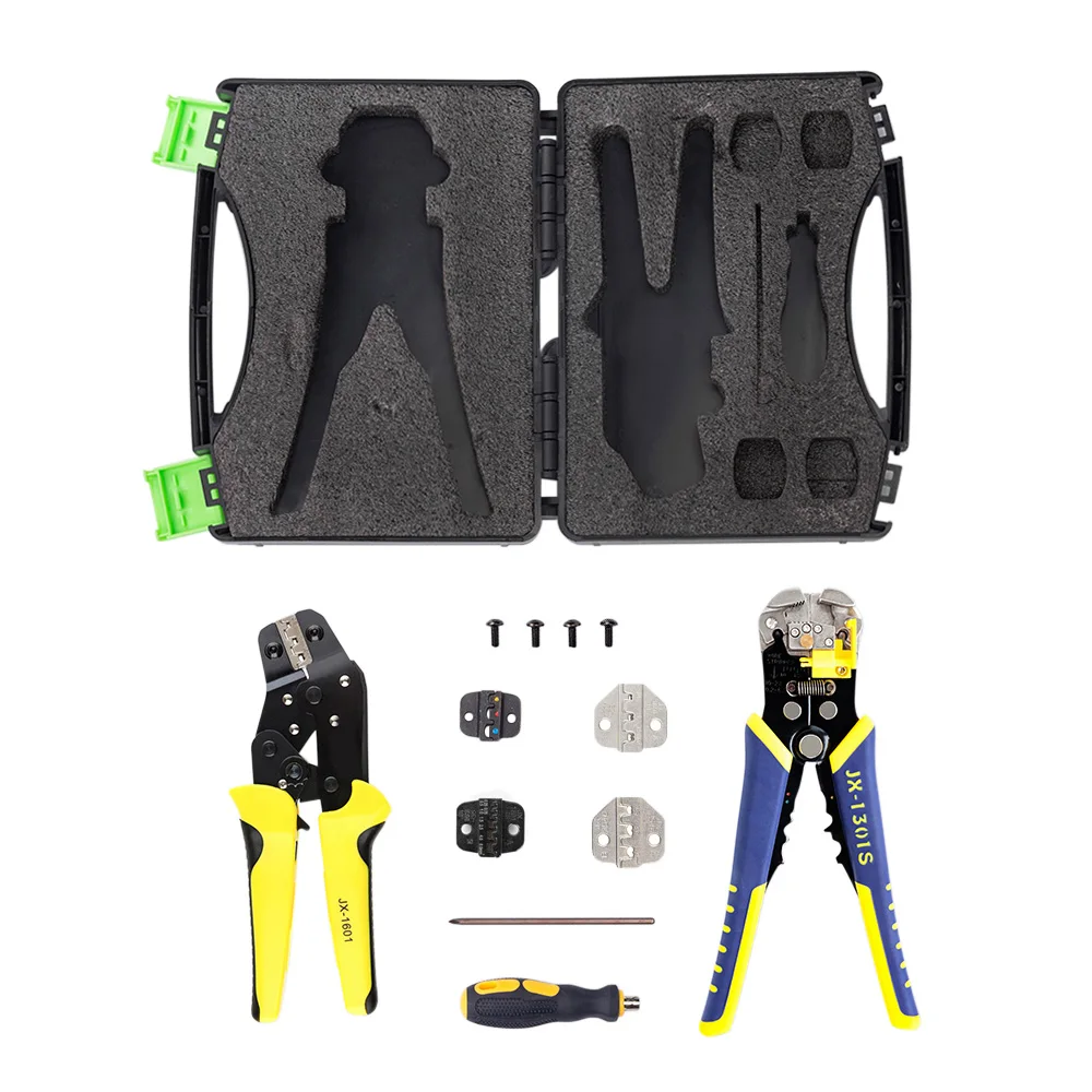 High quality Wire Crimper Tool Kit Crimping Pliers Cord End Terminals Screwdriver with Box Wire Crimper