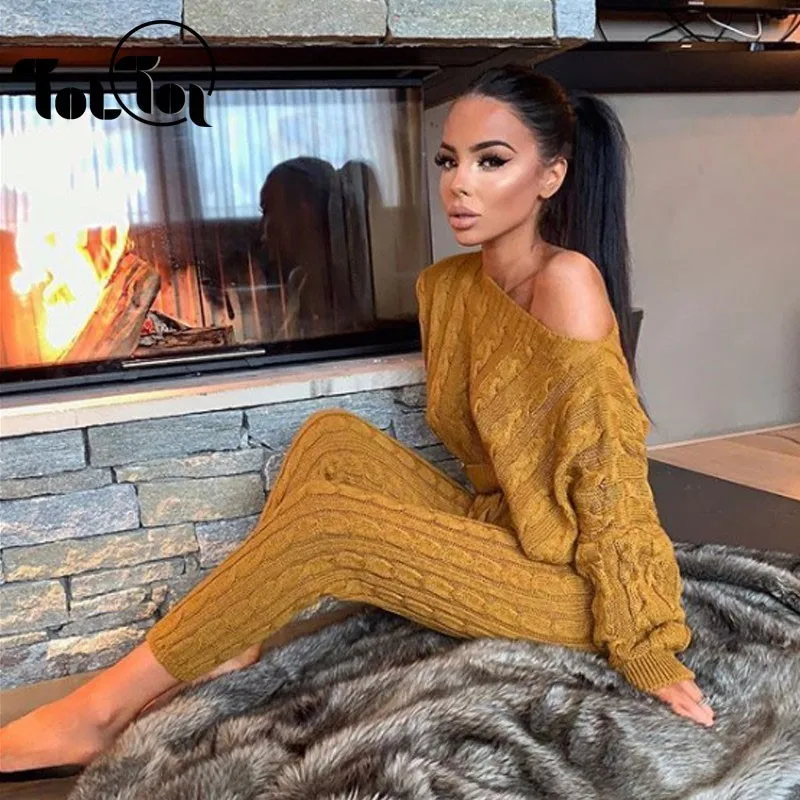 Sexy Two Piece Sets Knitted Crop Top And Solid Tops Pullover Long Sleeve Autumn 2 Piece Suit Women Outfits Drop Shipping
Sexy Two Piece Sets Knitted Crop Top And Solid Tops Pullover Long Sleeve Autumn 2 Piece Suit Women Outfits Drop Shipping