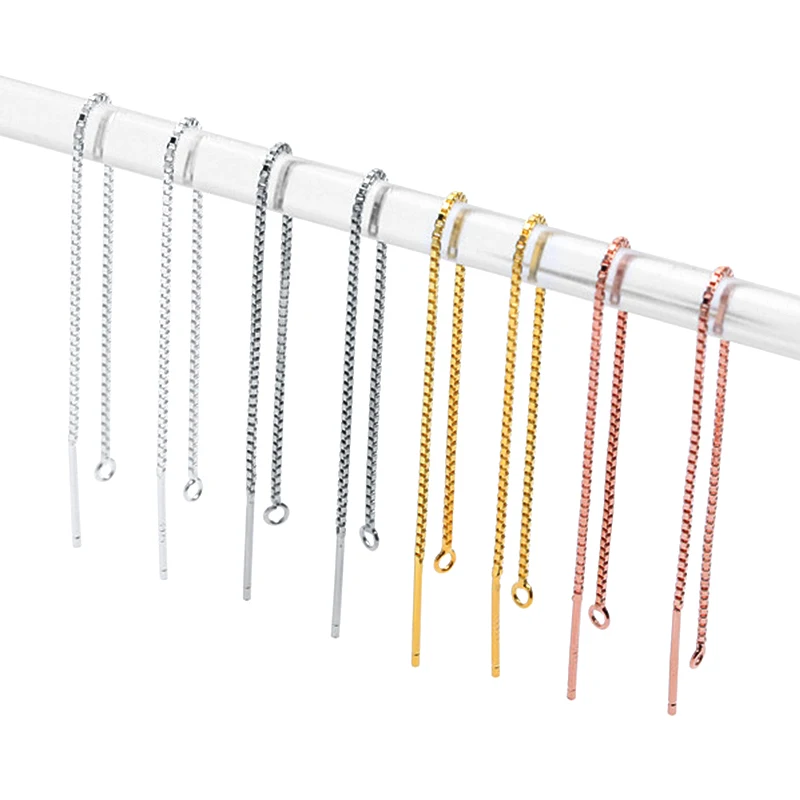 9cm/11cm Length S925 Sterling Silver Line Venice Chain Thread Ear Stud for DIY Earring Jewelry Findings Wholesale Lots Bulk
9cm/11cm Length S925 Sterling Silver Line Venice Chain Thread Ear Stud for DIY Earring Jewelry Findings Wholesale Lots Bulk