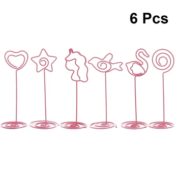 6 Pcs Photo Holder Stands Lovely Simple Multi Shaped Menu Clips Table Number Holders Paper Menu Clips for Restaurant Desk top
6 Pcs Photo Holder Stands Lovely Simple Multi Shaped Menu Clips Table Number Holders Paper Menu Clips for Restaurant Desk top