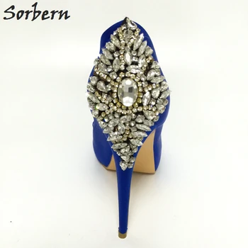 Sorbern Satin Wedding Pump Shoes Rhinestones Peep Toe High Heels Platform Bridal Shoes Stilettos Slip-on Shoes Women Crystals
Sorbern Satin Wedding Pump Shoes Rhinestones Peep Toe High Heels Platform Bridal Shoes Stilettos Slip-on Shoes Women Crystals