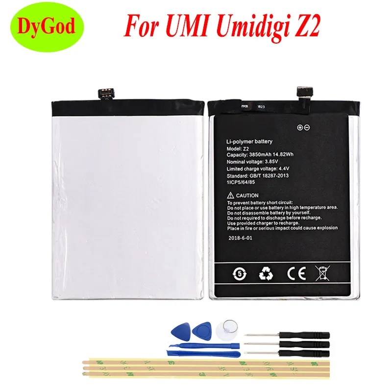 DyGod 3850mAh for UMI Umidigi Z2 Battery Replacement For UMI Umidigi Z2 Batteries Bateria Smart Phone with Tools
DyGod 3850mAh for UMI Umidigi Z2 Battery Replacement For UMI Umidigi Z2 Batteries Bateria Smart Phone with Tools