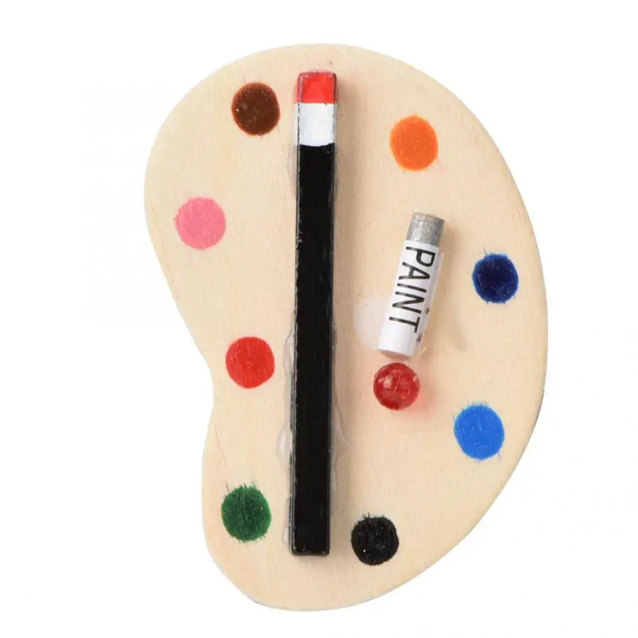 Miniature Simulation Color Board Painting Equipment Ornaments Unisex 1:12 Scale Dolls House Mini Artist Paint and Brush
Miniature Simulation Color Board Painting Equipment Ornaments Unisex 1:12 Scale Dolls House Mini Artist Paint and Brush