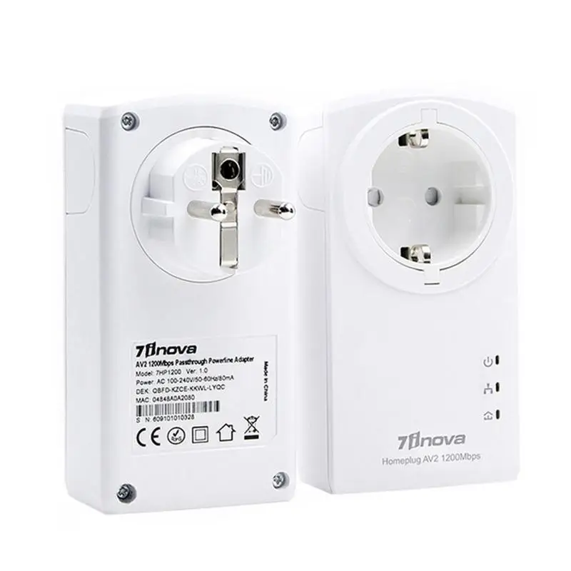 EU Plug Power Shock Adapter 1200M Power Line Set with Socket for Qualcomm QCA7500 WITH Network cable
EU Plug Power Shock Adapter 1200M Power Line Set with Socket for Qualcomm QCA7500 WITH Network cable