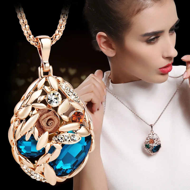 BYSPT Zircon Flower Long Necklace Sweater Chain Fashion Metal Chain Crystal Wheat Pendant Necklaces Adjusted
BYSPT Zircon Flower Long Necklace Sweater Chain Fashion Metal Chain Crystal Wheat Pendant Necklaces Adjusted