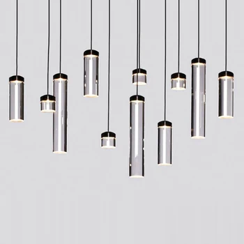 Nordic Crystal LED Pendant Light Living Room Glass Pendant Lamp Restaurant Office Bedroom Bedside Cylindrical Hanging Lamp Avize
Nordic Crystal LED Pendant Light Living Room Glass Pendant Lamp Restaurant Office Bedroom Bedside Cylindrical Hanging Lamp Avize