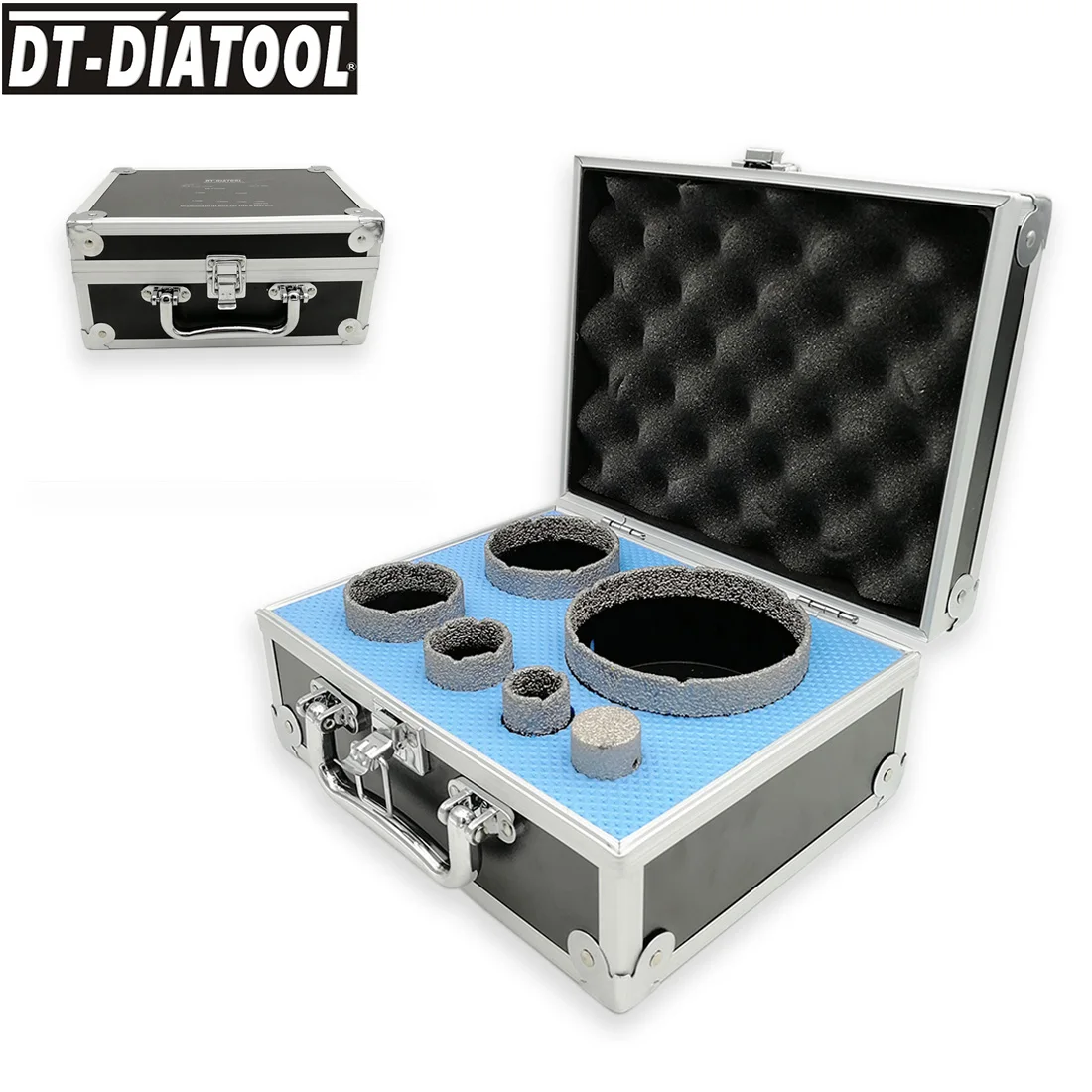 DT-DIATOOL, 6 шт./комплект, вакуумные пайки, алмазные сверлильные коронки, наборы, 5/8-11, Резьбовая кольцевая пила, смешанный размер, плюс 25 мм, наконечники для пальцев
DT-DIATOOL, 6 шт./комплект, вакуумные пайки, алмазные сверлильные коронки, наборы, 5/8-11, Резьбовая кольцевая пила, смешанный размер, плюс 25 мм, наконечники для пальцев