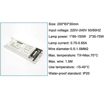 70-150W UV Lamp Ballast Lectronique UV Germicidal Bulb Lamp Ballasts Electronic 2pcs
70-150W UV Lamp Ballast Lectronique UV Germicidal Bulb Lamp Ballasts Electronic 2pcs