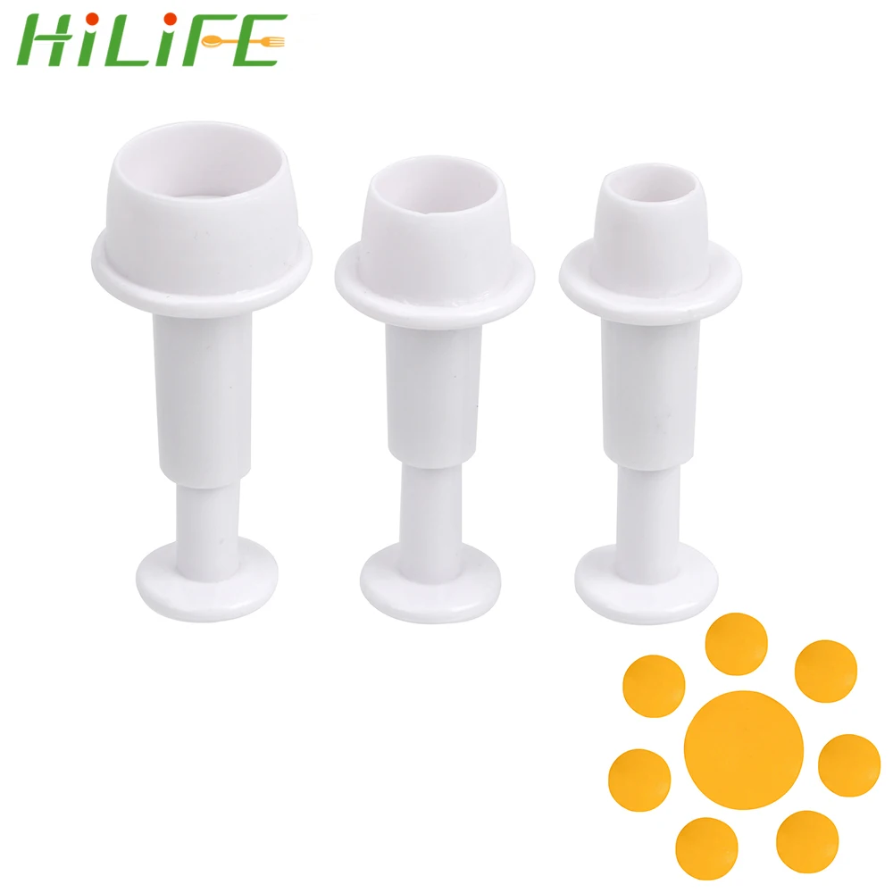 HILIFE DIY 3pcs/set Sugarcraft Cutter Baking Tool Cake Decorating Tools Round Shape Plunger Fondant Mold Chocolate Cookie Mould
HILIFE DIY 3pcs/set Sugarcraft Cutter Baking Tool Cake Decorating Tools Round Shape Plunger Fondant Mold Chocolate Cookie Mould