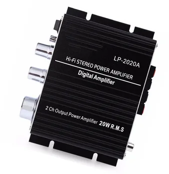 

For Car Motorcycle Boat 2 Ch Output Power Amplifier RMS 20W LP-2020A HiFi Digital Mini Audio Stereo Amplifiers 20Wx2