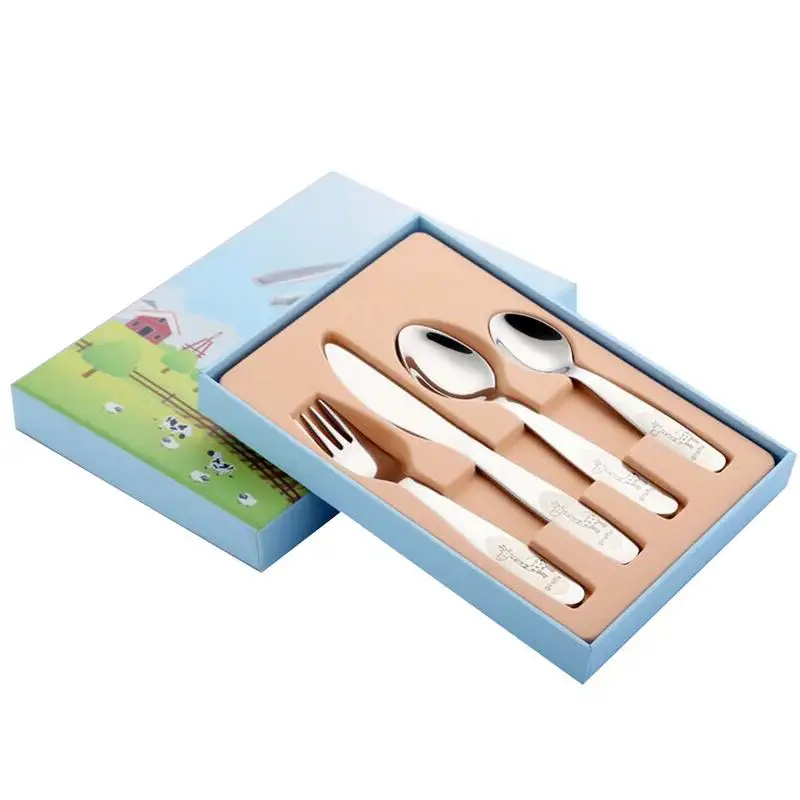 4PCS/pack 304 Stainless Steel Kids Cutlery Cartoon Pattern Carving Children Tableware Western-style Tableware Cutlery Set
4PCS/pack 304 Stainless Steel Kids Cutlery Cartoon Pattern Carving Children Tableware Western-style Tableware Cutlery Set