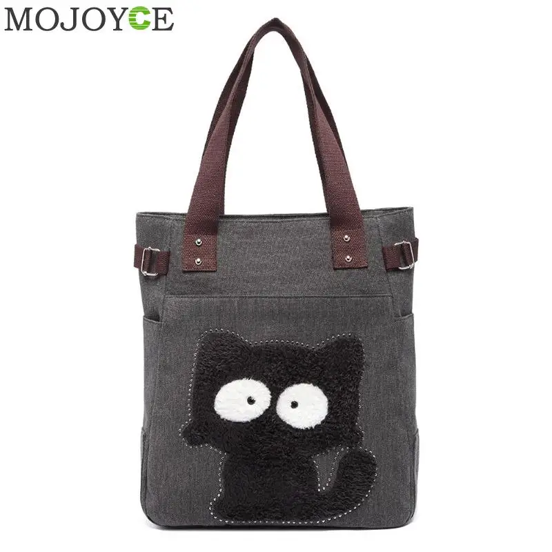 Fashion Women Canvas Handbag Cute Cat Appliques Travel Shoulder Bags Causal Lady Handbags Female Shoulder Tote Bags
Fashion Women Canvas Handbag Cute Cat Appliques Travel Shoulder Bags Causal Lady Handbags Female Shoulder Tote Bags