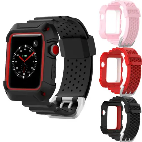 38mm 42mm Watch Strap Breathable Silicone Wrist Band for Apple iWatch Series 3/2/1 30A22 | Электроника