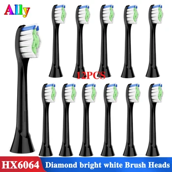 12pcs HX6064 Black Replacement Brushes for Phillips Sonicare electric Toothbrush Heads EasyClean FlexCare Diamond Clean
12pcs HX6064 Black Replacement Brushes for Phillips Sonicare electric Toothbrush Heads EasyClean FlexCare Diamond Clean