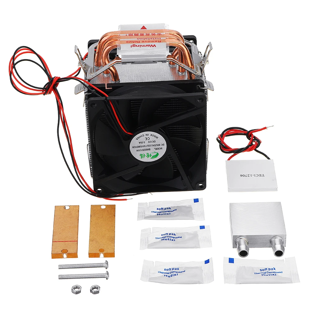 12V 10A 3 Copper Tube DIY Semiconductor Refrigeration Water Cooling Block Kit DIY Cooling Equipment Kit
12V 10A 3 Copper Tube DIY Semiconductor Refrigeration Water Cooling Block Kit DIY Cooling Equipment Kit