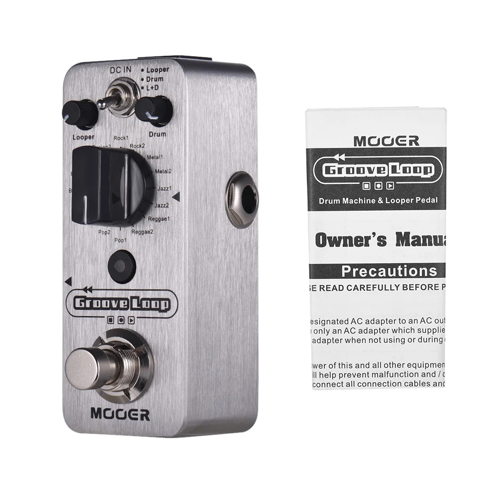 MOOER Loop Guitar Pedal Drum Machine & Looper Guitar Effect Pedal Pedal 3 Modes Max. 20min Recording Time Tap Tempo
MOOER Loop Guitar Pedal Drum Machine & Looper Guitar Effect Pedal Pedal 3 Modes Max. 20min Recording Time Tap Tempo