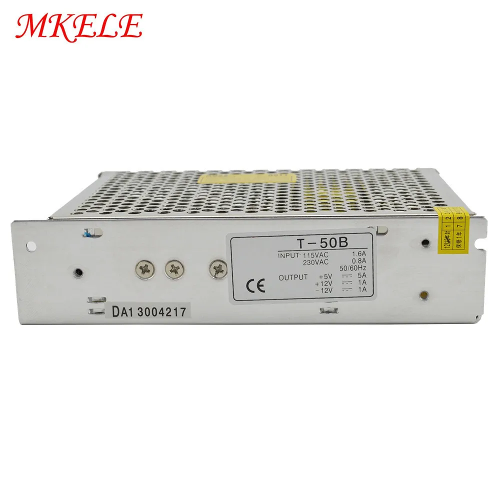 T-50B Triple Output Switching Power Supply AC/DC SMPS 50W 5V 12V -12V 5A 1A 1A
T-50B Triple Output Switching Power Supply AC/DC SMPS 50W 5V 12V -12V 5A 1A 1A