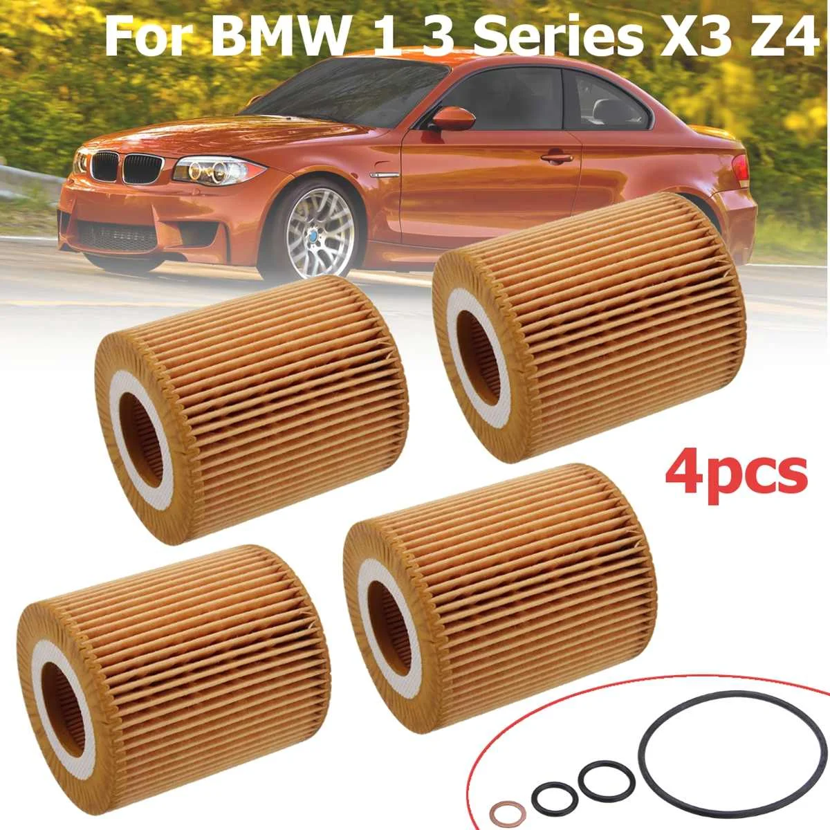 4xEngine Oil Filter with Gasket Kit for BMW 1 Series 2003-2013 for 3 Series 2000-2013 for X3 2005-2008 for Z4 120i 118i 116i
4xEngine Oil Filter with Gasket Kit for BMW 1 Series 2003-2013 for 3 Series 2000-2013 for X3 2005-2008 for Z4 120i 118i 116i