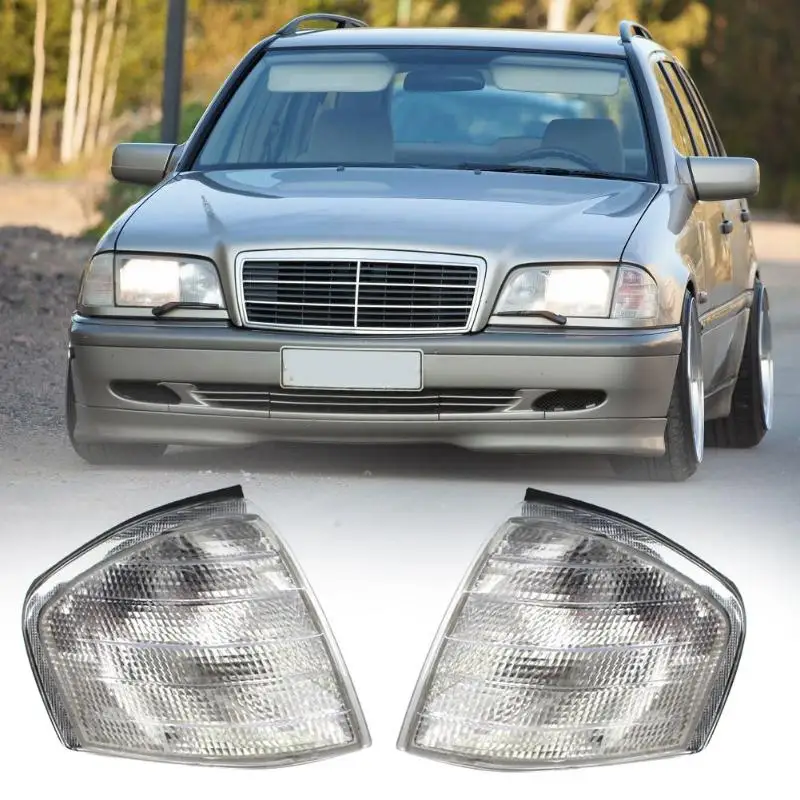 VODOOL 2Pcs Clear Lens Car Front Side Corner Light Turn Signal Lamp Frame Without Bulbs For Mercedes Benz C Class W202 1994-2000
VODOOL 2Pcs Clear Lens Car Front Side Corner Light Turn Signal Lamp Frame Without Bulbs For Mercedes Benz C Class W202 1994-2000