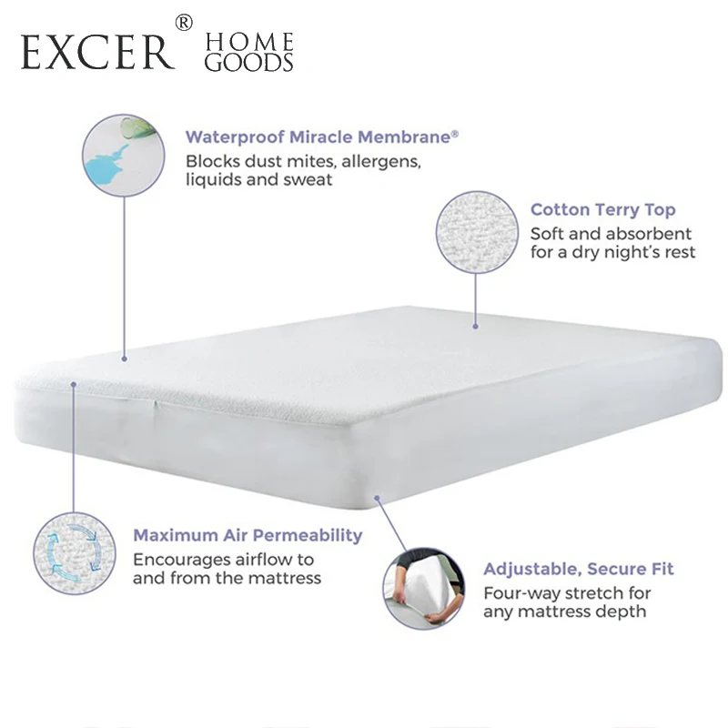 American Twin Terry TPU Waterproof Mattress Protector Cover With Elastic Band Breathable Baby Pet Pregnant Sheet
American Twin Terry TPU Waterproof Mattress Protector Cover With Elastic Band Breathable Baby Pet Pregnant Sheet
