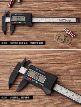 Quevinal 150mm 6inch LCD Digital Electronic Carbon Fiber Vernier Caliper Gauge Micrometer 100pcs/lot
Quevinal 150mm 6inch LCD Digital Electronic Carbon Fiber Vernier Caliper Gauge Micrometer 100pcs/lot