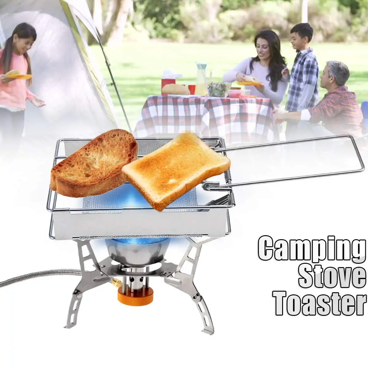 Foldable Rectangular Stove Toaster Bread Toast Tray Rack Silver Stainless Steel Camping Lightweight Hand-held Folds Flat Durable
Foldable Rectangular Stove Toaster Bread Toast Tray Rack Silver Stainless Steel Camping Lightweight Hand-held Folds Flat Durable