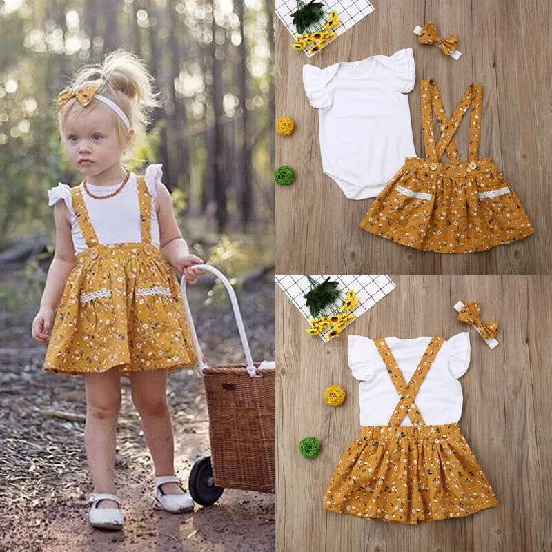 Girls free shipping clothes solid sleeveless Ruffle round neck Bodysuit strap Button pocket skirts bow Headband 3pc Baby outfit
Girls free shipping clothes solid sleeveless Ruffle round neck Bodysuit strap Button pocket skirts bow Headband 3pc Baby outfit