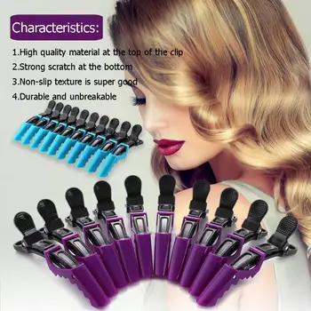 6/10pcs Alligator Hair Clips Black Purple Red Hairpins Beak Sectioning Clamp Hairdressing Hair Care Styling Tools Accessory
6/10pcs Alligator Hair Clips Black Purple Red Hairpins Beak Sectioning Clamp Hairdressing Hair Care Styling Tools Accessory