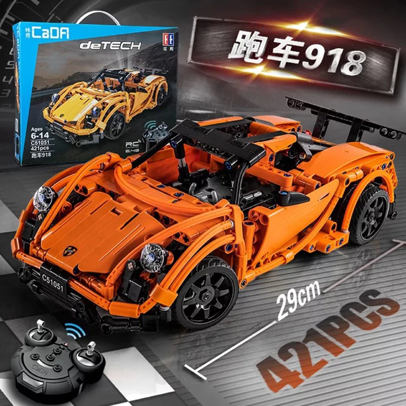 421PCS CaDA Building Cad Blocks Car Racing 918 C51051 Model DIY RC Building Block Toy Car Gift
421PCS CaDA Building Cad Blocks Car Racing 918 C51051 Model DIY RC Building Block Toy Car Gift