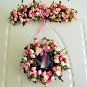 Floral Artificial Rose Flower Wreath Door Hanging Wall Window Decoration Hanging Wreath Holiday Festival Wedding Birthday Decor
Floral Artificial Rose Flower Wreath Door Hanging Wall Window Decoration Hanging Wreath Holiday Festival Wedding Birthday Decor