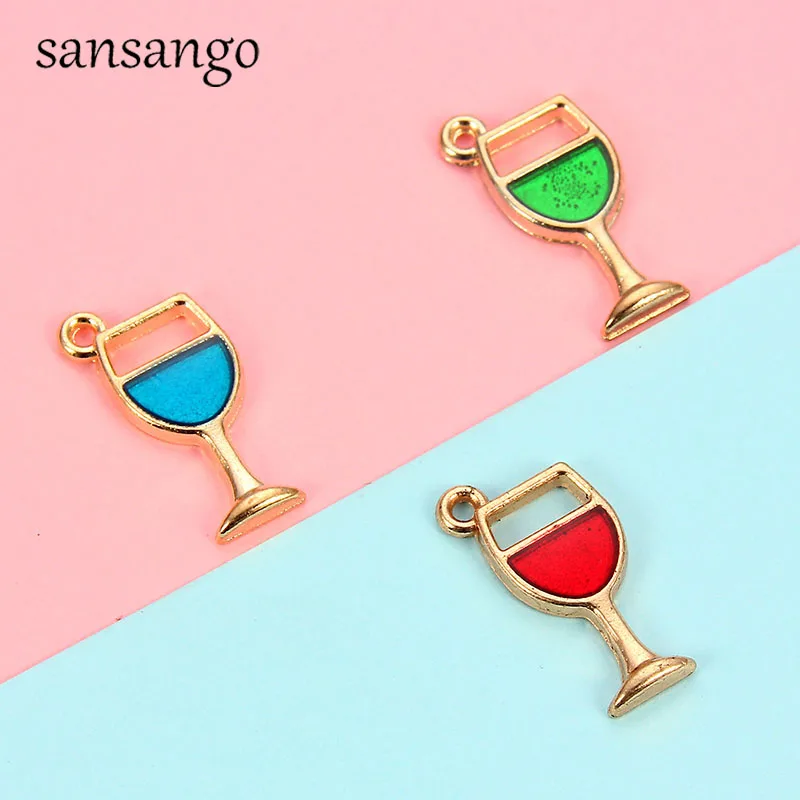 10pcs 3Colors Goblet Charms Colorful Enamel Wine In Glass Alloy Pendant For Jewelry Making Accessories DIY Cute Earring Bracelet
10pcs 3Colors Goblet Charms Colorful Enamel Wine In Glass Alloy Pendant For Jewelry Making Accessories DIY Cute Earring Bracelet