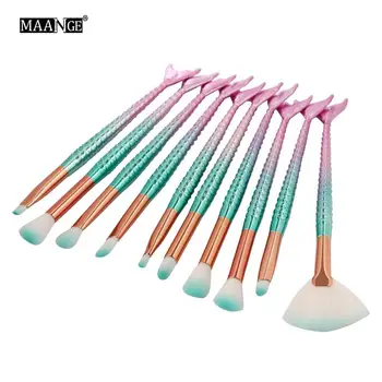 10pcs Mermaid Beauty Makeup Brushes Set Cosmetic Eye Shadow Powder Lip Blend Make Up Brush Tool Kit 
10pcs Mermaid Beauty Makeup Brushes Set Cosmetic Eye Shadow Powder Lip Blend Make Up Brush Tool Kit