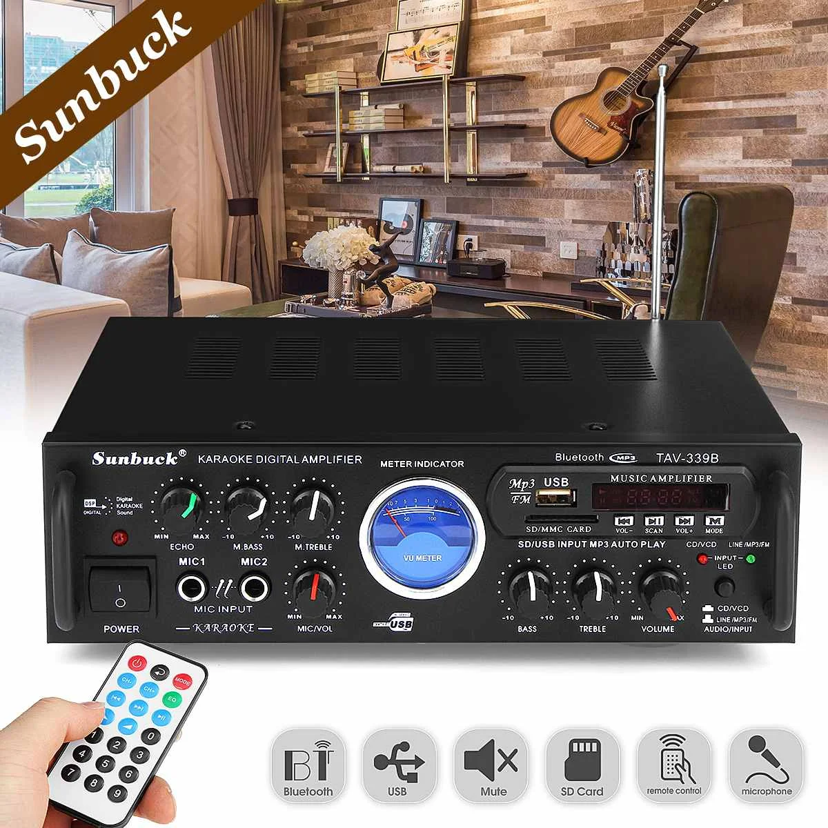 110V 600W bluetooth Power Stereo Amplifier VU Meter FM 2CH USB SD Karaoke Home Amplifiers Amplifier Audio Subwoofer
110V 600W bluetooth Power Stereo Amplifier VU Meter FM 2CH USB SD Karaoke Home Amplifiers Amplifier Audio Subwoofer
