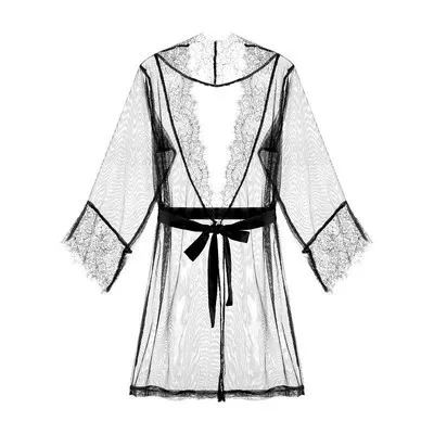 Transparent Intimates Women Floral Robe See Through Kimono Eyelash Nightgown Sexy Sleepwear Perspective With Belt Free Size
Transparent Intimates Women Floral Robe See Through Kimono Eyelash Nightgown Sexy Sleepwear Perspective With Belt Free Size
