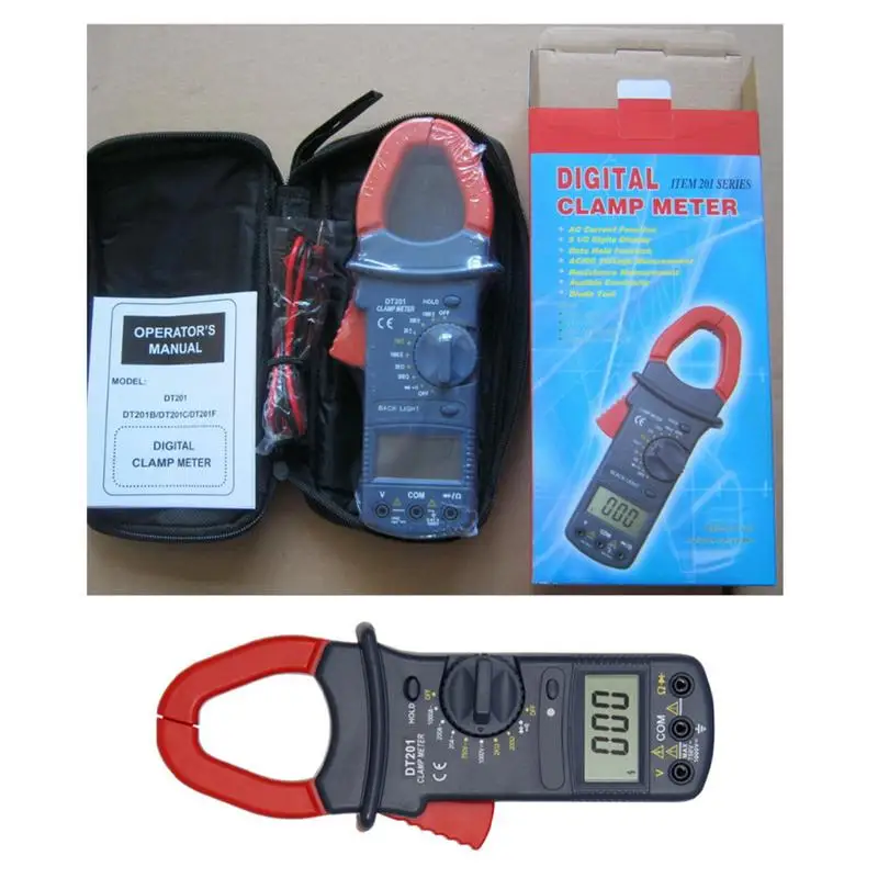 Clamp Ammeter DT201 Clamp Multimeter Data Retention Large Jaw 1000A Clamp Digital Handheld Clamp Type Multimeter
Clamp Ammeter DT201 Clamp Multimeter Data Retention Large Jaw 1000A Clamp Digital Handheld Clamp Type Multimeter